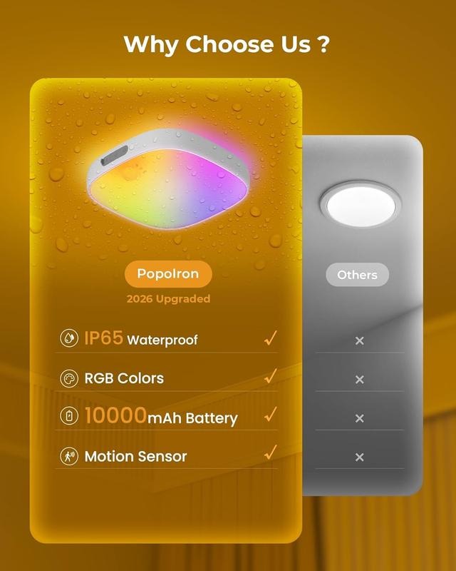 Halo Ceiling Light — Waterproof Motion Sensor Ceiling Light
